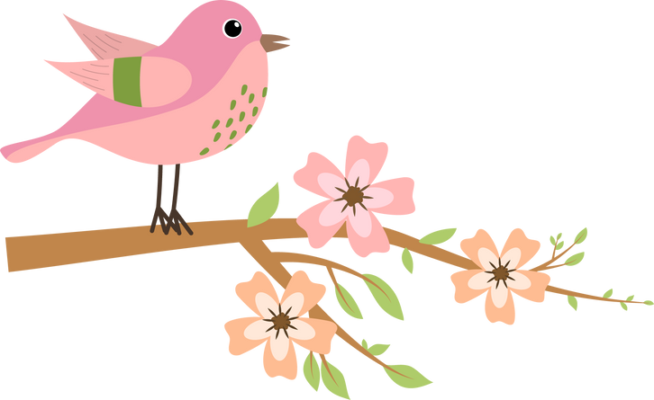 Spring bird on a branch