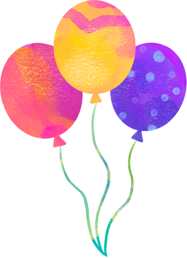 Watercolor Outer Space Birthday Balloons